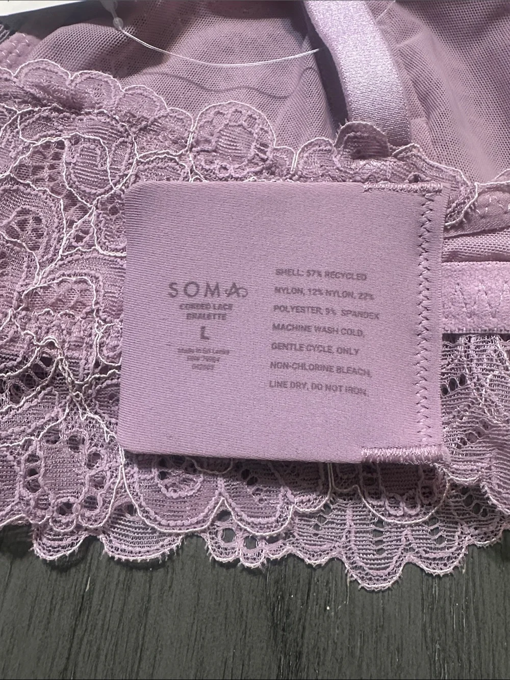 Soma Lace Bralette in Mauve Pink